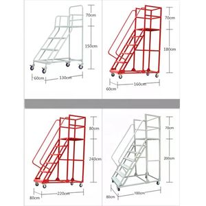 Kho thép an toàn cán di động nền tảng thang với tay vịn - Product Image 3