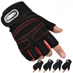 2026 Custom Logo Sports Workout Wrist Wrap Gel Pad Half Finger Fitness Outdoor Support Weightlifting Gym <b>Gloves</b> for Men - Product Image 1