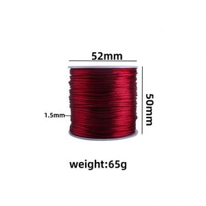 Satin doux queue de rat bricolage chaîne tressée noeud chinois fil cordon macramé chaîne fil collier Bracelet - Product Image 5