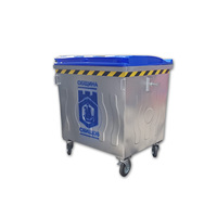 Poubelle extérieure portable BDB 770L avec couvercle à pédale, en plastique PP et métal, pour maison et hôtel, personnalisable