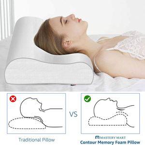 <b>Memory</b> Foam <b>Pillow</b> Adjustable Supportive Orthopedic Contour Sleep <b>Pillow</b> for Neck and Shoulder Pain - Product Image 6