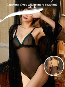 Fuluola Body de encaje sexy ultrafino estilo francés para mujer, ODM, de verano, de malla transparente, tentación de estilo puro - Product Image 4
