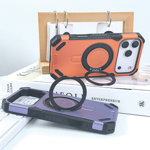 Fundas Magnéticas de Lujo a Prueba de Golpes con Anillo Giratorio de 360 Grados para <span class=keywords><strong>iPhone</strong></span> 17 Air 16 Pro Max 15 Plus 14 13 - Product Image 3