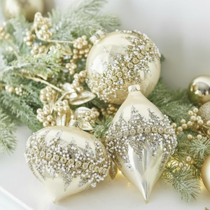 Champagne Christmas Ball <b>Ornaments</b> Xmas Baubles Shatterproof Foam Beaded Sequined Glitter Balls Hanging Xmas <b>Tree</b> <b>Ornaments</b> - Product Image 1