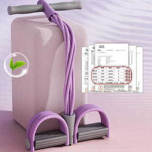 Ramah lingkungan elastis 6 tabung Yoga Pedal tarik Roperesistance Band rumah Gym perut kaki peregangan pelangsing peralatan pelatihan - Product Image 4