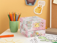 Boîte à musique personnalisée Ever Bright avec ballerine dansante, manivelle manuelle, forme rectangulaire, durée du son de 120 secondes, fabriquée en MDF, cadeau de Noël pour bébé