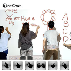 กระดานอัจฉริยะแบบพกพา รองรับปากกาหลายด้าม ระบบสัมผัส ขนาด 40-185 นิ้ว ราคา กระดานไวท์บอร์ดแบบโต้ตอบ ฉายภาพบนผนัง สำหรับเล่นเกม - Product Image 3