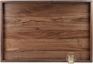 Bandejas Decorativas de Madera Estilo Rústico para Sala de Estar, Entrada y Cocina, Bandeja de Servir de Madera de Acacia con Asas - Product Image 6