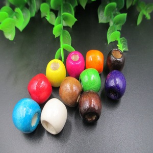 Colorful <b>Large</b> Hole Wooden <b>Beads</b> MZ003 For Children Diy Jewelry Making Wholesale - Product Image 2