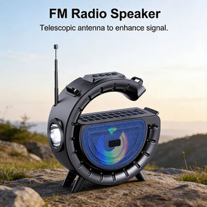 Alecter Solar APH-SA06 Upgraded Long-Lasting Portable Solar Speaker <b>Bluetooth</b> 5.0 FM <b>Radio</b> TF Card LED Lights 1200mAh Battery - Product Image 6