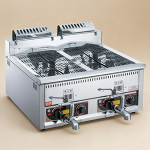 <span class=keywords><strong>Friteuse</strong></span> à <span class=keywords><strong>gaz</strong></span> professionnelle encastrable 12L+12L pour poulet et garri, à air chaud - Product Image 6