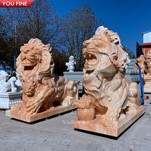 Lifize marmo che cammina leone scultura di pietra statua di leone <span class=keywords><strong>per</strong></span> il <span class=keywords><strong>giardino</strong></span> - Product Image 2