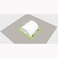 Structure sportive professionnelle gonflable en forme de dôme pour terrain de basketball