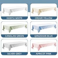 Nappes de table rectangulaires infroissables et lavables, décorées de nappes blanches, pour buffets et camping
