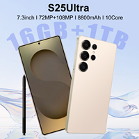 Smartphone Original S25 Ultra 16 Go + 1 To 5G, Écran HD 7,3 Pouces, Processeur Deca Core, Appareil Photo 108 MP, Téléphone Android CDMA LTE Double SIM