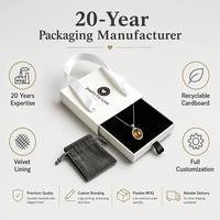 Boîte à bijoux recyclable haut de gamme personnalisée avec tiroir coulissant et logo, pelliculage mat et revêtement UV - Pour bagues et colliers