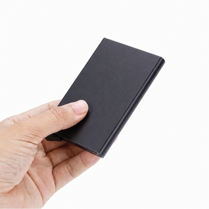 Custom Branded Slim 6 Color Aluminum RFID Blocking Pop Out Credit Card <b>Holder</b> with Snap Button for Men Business Pocket <b>Wallet</b> - Product Image 1