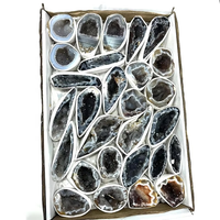 Vente en gros de cristal naturel Druzy Agate Geode Cluster Trou Reiki Guérison Cristaux Cluster Geode Box
