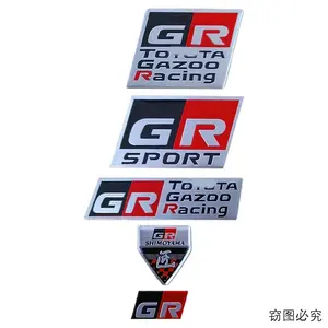 3D Metal Car Sticker GR Sport Logo Badge Emblem Decal For Toyota HV YARiS