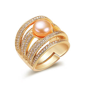 แหวนไข่มุกน้ำจืดสไตล์เรโทรสำหรับผู้หญิง ดีไซน์โดดเด่น แฟชั่นอินเทรนด์ สะท้อนบุคลิกภาพและอารมณ์ - Product Image 5