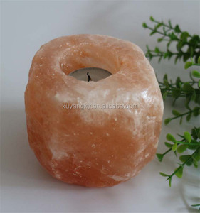 Porte-bougie en <span class=keywords><strong>sel</strong></span> naturel <span class=keywords><strong>de</strong></span> l'Himalaya |   Support <span class=keywords><strong>de</strong></span> bougie chauffe-plat en cristal rose à 2 trous pour la guérison spirituelle - Product Image 4