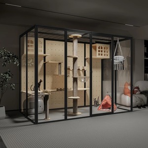Grande villa pour <span class=keywords><strong>chat</strong></span> en verre panoramique d'intérieur, cage et <span class=keywords><strong>maison</strong></span> de luxe spacieuses pour <span class=keywords><strong>chat</strong></span> pour la <span class=keywords><strong>maison</strong></span> - Product Image 1