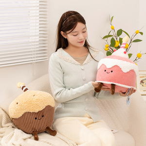 Gâteau roulé <span class=keywords><strong>suisse</strong></span> à la fraise, Gâteau au velours, Gâteau mousse, Peluche en forme de gâteau, Figurine de muffin, Coussin de sommeil, Vente en gros - Product Image 2