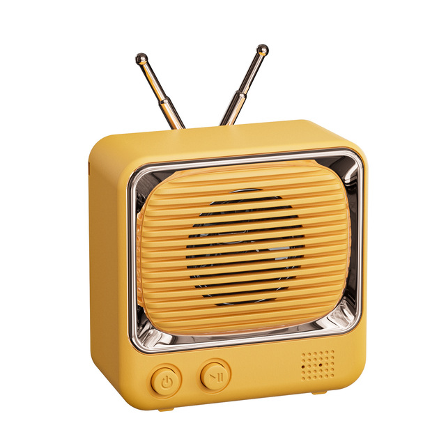DW02 Retro Small TV BT Speaker Vintage Mini Pocket Wireless Speaker