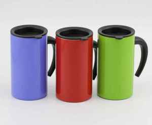 Modern Stainless Steel Tumbler Vacuum Flask With Lid Travel <b>Mug</b> Red Blue Green Color Options - Product Image 1