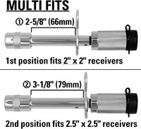 Goupille de verrouillage pour attelage de remorque 5/8 pouces - Verrou de récepteur d'attelage avec anti-ronflement, compatible avec les attelages de classe III-V avec récepteurs de 2 et 2,5 pouces