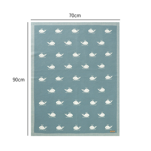Mimixiong envío rápido lindo delfín patrón manta de punto infantil bebé suave Swaddle enfermería ganchillo tejido manta de bebé - Product Image 3