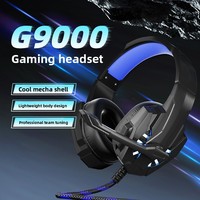 Headset Gaming Over-Ear Peredam Kebisingan Aktif Lampu RGB Suara Surround 3D Mikrofon HD Berkabel Panggilan Jernih Olahraga