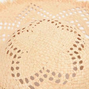 Female Hand Woven Hollow Raffia <b>Straw</b> <b>Hats</b> <b>Summer</b> Women Large Brim Dome Sunshade Beach <b>Straw</b> <b>Hat</b> - Product Image 5