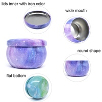 4pcs carré Boîte en papier Vide Fer Étain Bougie Pots En Étain Bougie Parfumée Fer Stockage Emballage avec Cire de Soja Bonbons