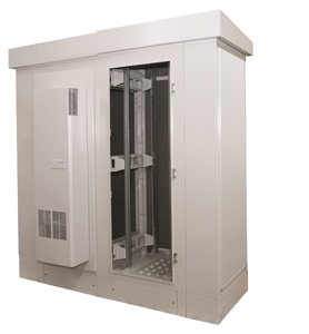 Gabinete Exterior W-TEL IP65 de Tres Compartimentos y Tres Puertas, Resistente al Agua, 36U, para Estación de Telecomunicaciones - Product Image 3