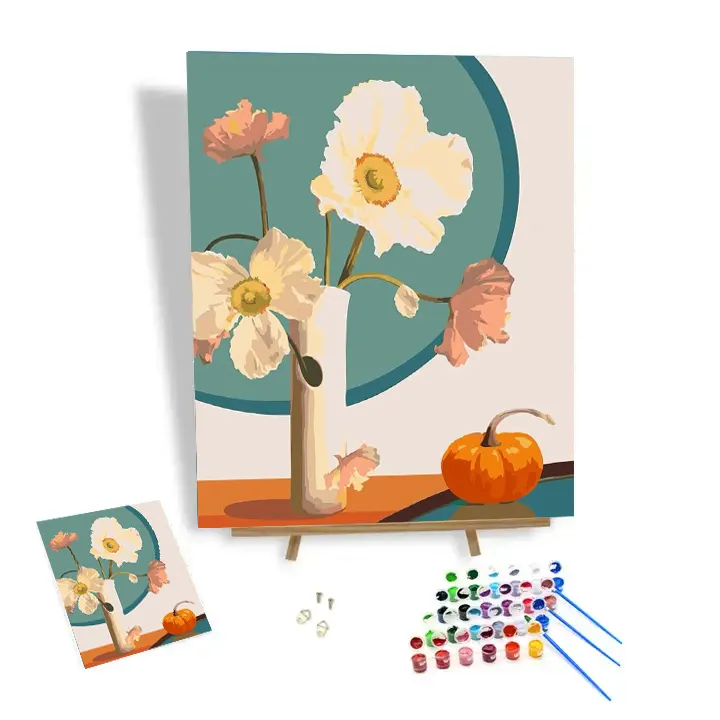 Kit de pintura al óleo por números personalizado, arte de pared imprimible, flores, peonía, jacinto, lila, impresiones de verano, bricolaje, pintado a mano