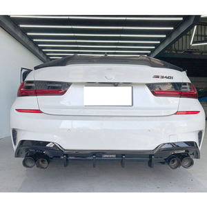 Terminali di Scarico per Auto <span class=keywords><strong>BMW</strong></span> <span class=keywords><strong>Serie</strong></span> <span class=keywords><strong>3</strong></span> G20 G28, Punte Nere Lucide in Fibra di Carbonio - Product Image 6