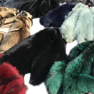 Dyed color real Fur 100% Products Made From Animal Skin Hide raccoon fur