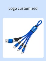 Câble de charge USB 5-en-1 personnalisé avec logo, tressé en nylon, charge rapide 2A pour iPhone et Android, cadeaux promotionnels, prix usine