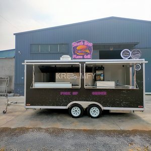 Remorque alimentaire commerciale remorquable OEM avec construction en fibre de verre et aluminium pour la vente de hamburgers, sushis, kebabs et petit-déjeuners - Product Image 4