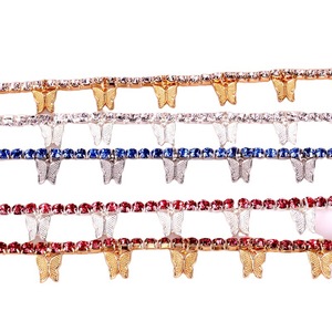 Tobillera de Mariposa con Pedrería, Adorno para el Pie de Aleación de Zinc, Joyería para Mujer - Product Image 5