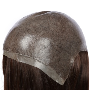 Women's Indian Remy Human Hair <b>Toupee</b> with Lace & PU Base Natural Wave Custom Made - Product Image 1