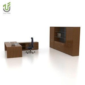 Iultra Antique Royal Executive bàn hiện đại Baroque thiết kế dễ dàng lắp ráp sang trọng CEO văn phòng bảng vàng TRIM khắc MDF MFC gỗ - Product Image 3