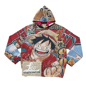 Anime Woven Tapestry <strong>Hoodie</strong> Blanket Tapestry Anime Cartoon Rugs Men's Heavyweight Cotton Trendy Unlined Hoodies - Product Image 1