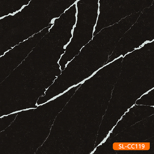 Noble Marble Design Engineered <strong>Quartz</strong> Stone Black Nero Marquina with Rustic Style for Home and Hotel for <strong>Table</strong> Tops - Product Image 3