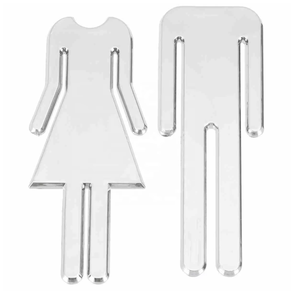 Adhesivo de 12cm para mujer y hombre, letrero de baño, pegatina DIY para puerta de baño, superficie de espejo 3D, letrero para puerta de WC, pegatina para Hotel, Bar, <span class=keywords><strong>Restaura</strong></span> - Product Image 3