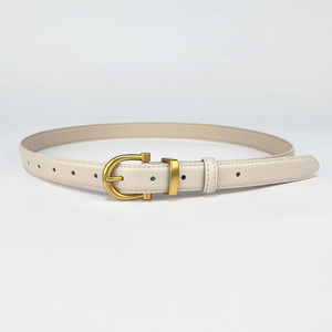 Cinturón Elegante e Informal para <span class=keywords><strong>Mujer</strong></span>, de Cuero Vacuno Fino, Hebilla de Aleación de Alta Gama, Estilo Vintage, Duradero, Ligero, de Cuero Genuino, de Lujo - Product Image 2