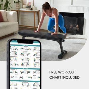 CZFIT Adjustable Metal <b>Dumbbell</b> Flat Bench Press Fitness Exercise Flat Fitness Bench with Power Weight Lifting Features - Product Image 5