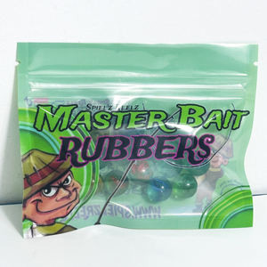 Cebos de gusano de pesca a prueba de humedad de plástico suave transparente impreso personalizado y bolsas de embalaje de alimentos para mascotas con agujero europeo - Product Image 2