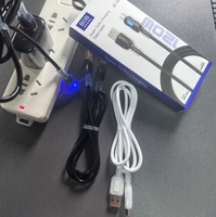 Cable de Datos USB C con Luz RGB Intermitente, Silicona Líquida, Carga Rápida 5A PD120W para iPhone, Computadora y Auriculares